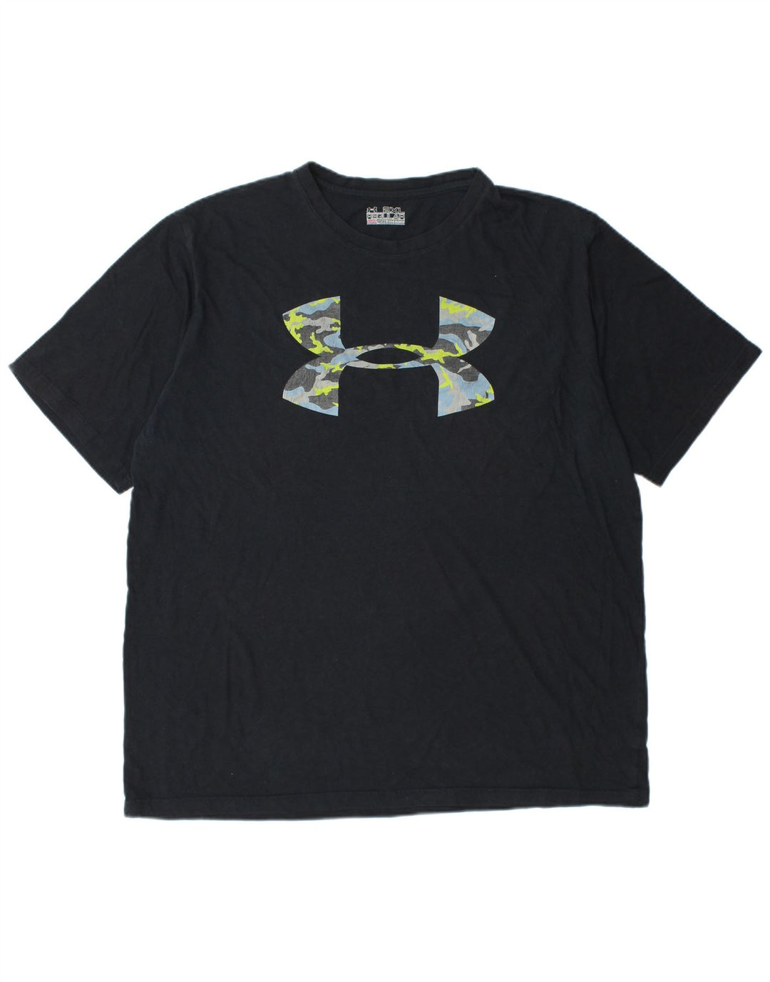 UNDER ARMOUR Herren Heat Gear Regular Fit Grafik-T-Shirt-Oberteil 2XL Schwarz