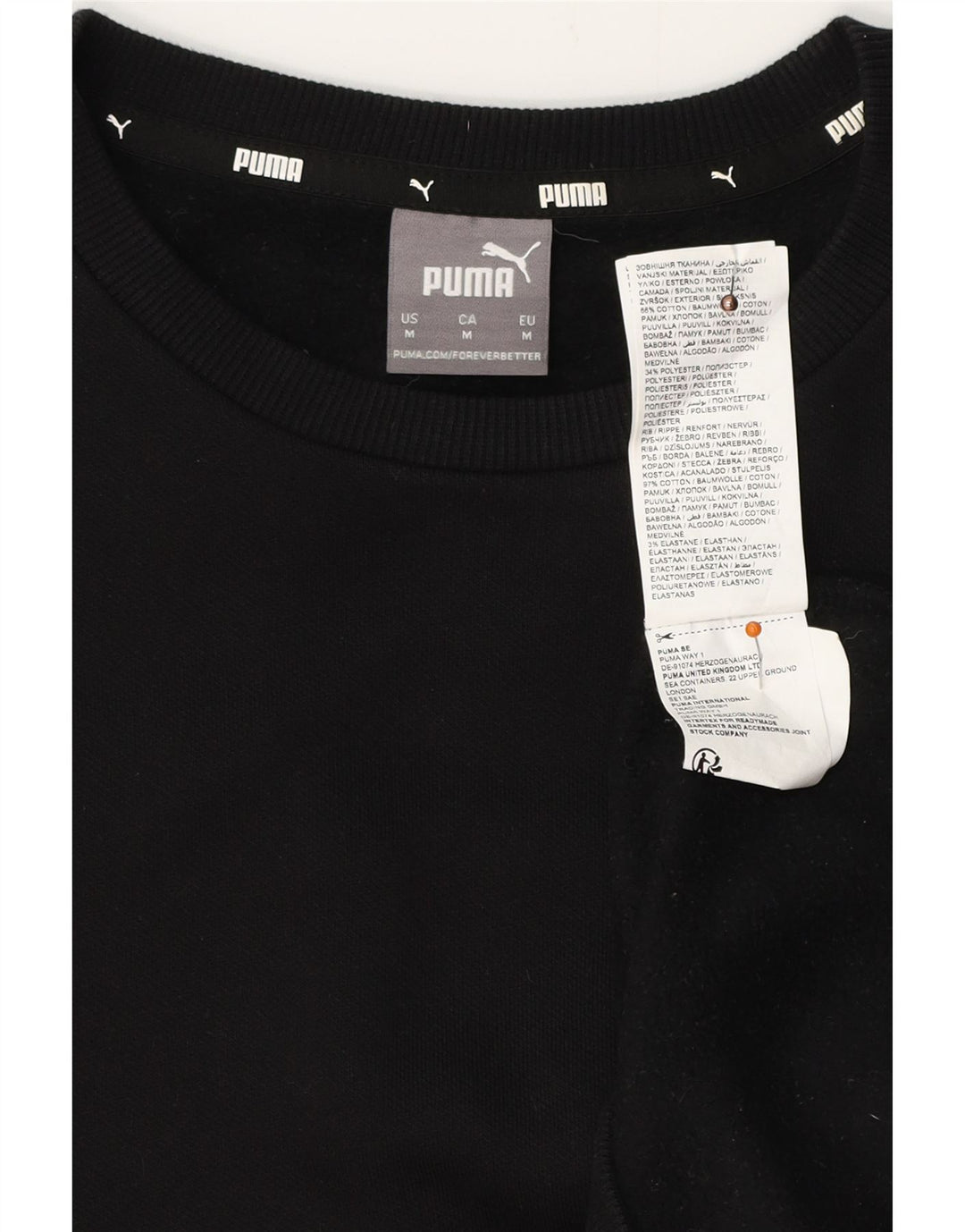 PUMA Herren Sweatshirt Pullover Medium Schwarz Baumwolle