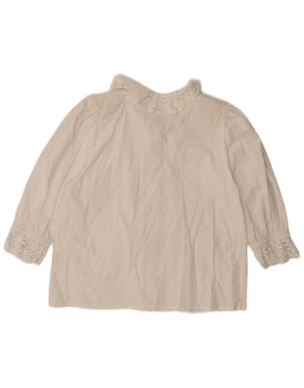 Distler Womens 3/4 Sleeve Shirt Blouse EU 48 2XL White