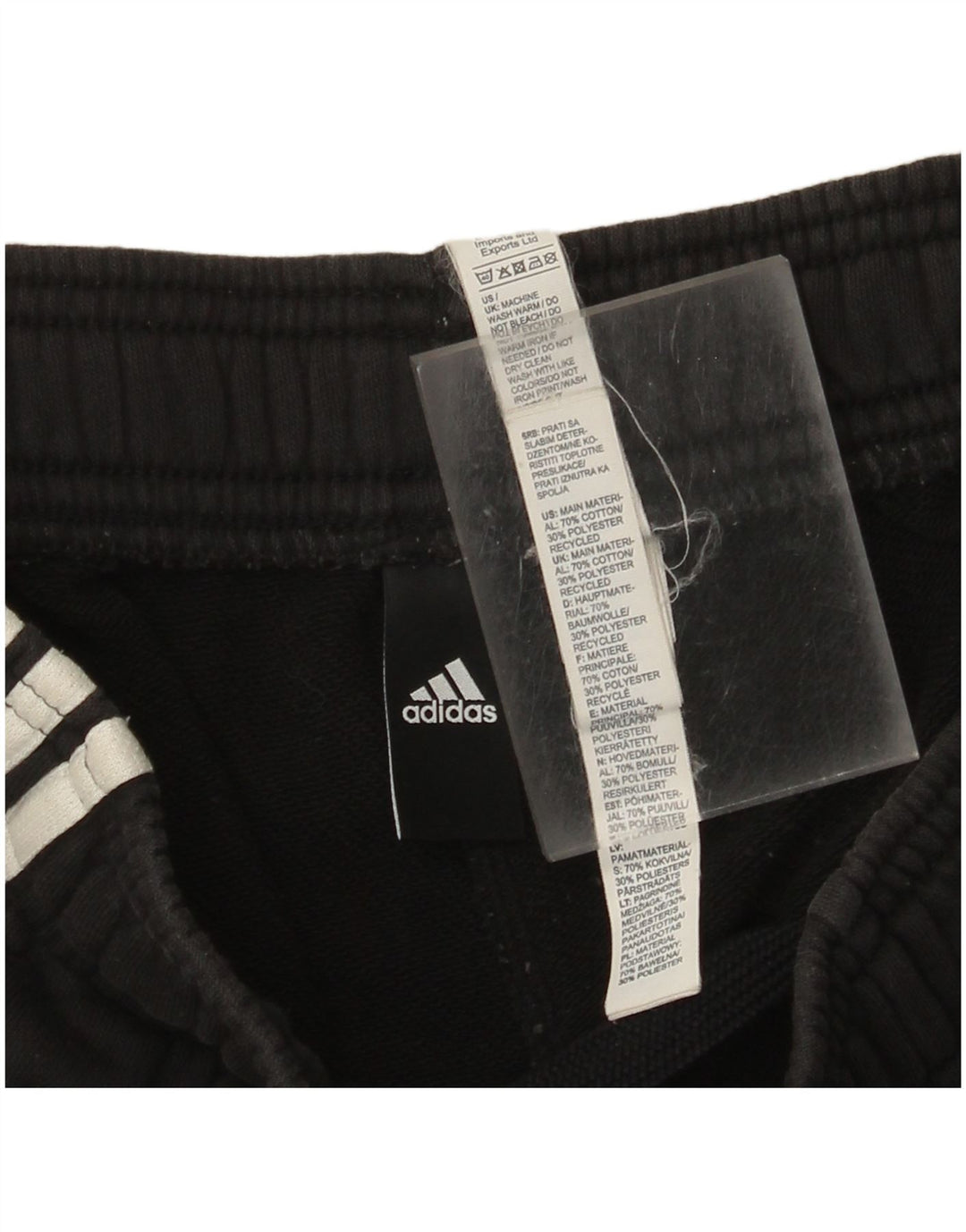 Adidas Herren-Trainingshose, große schwarze Baumwolle