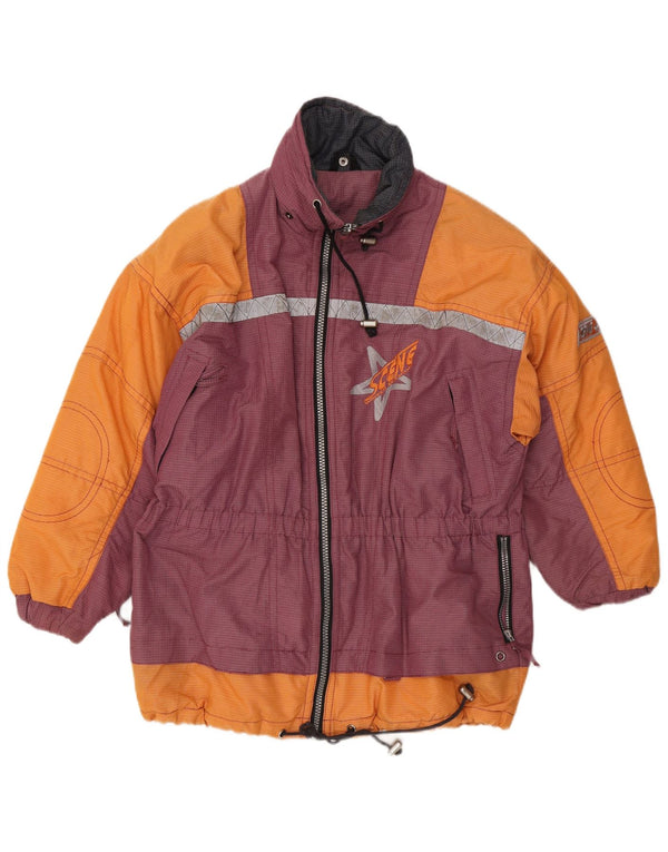 C&A Herren Skijacke UK 36 Small Orange Colourblock Nylon
