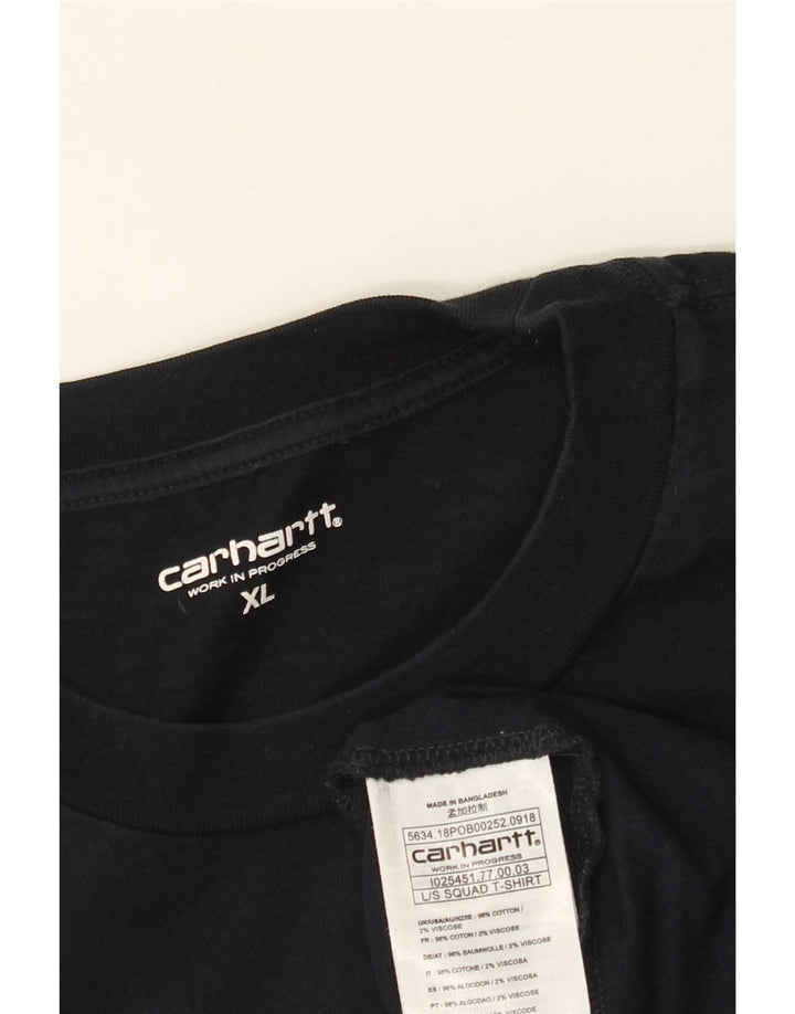 Carhartt Herren Top Langarm XL Marineblau Baumwolle