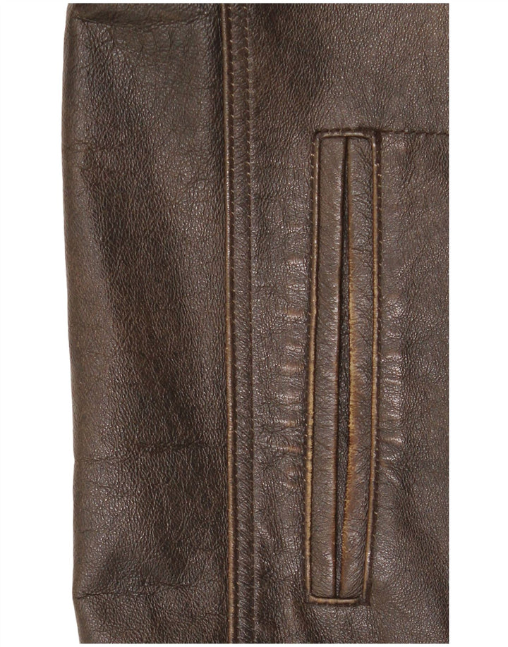 Route 66 Herren Lederjacke UK 40 Großes braunes Leder