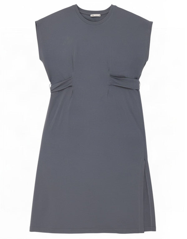 Zara Damen T-Shirt-Kleid UK 18 XL Blaue Baumwolle