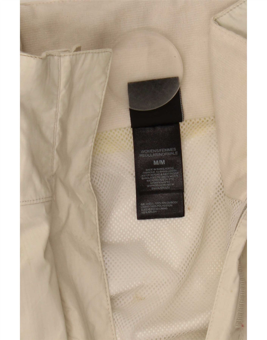 The North Face Damen-Regenjacke mit Kapuze, UK 14, mittelweißes Nylon