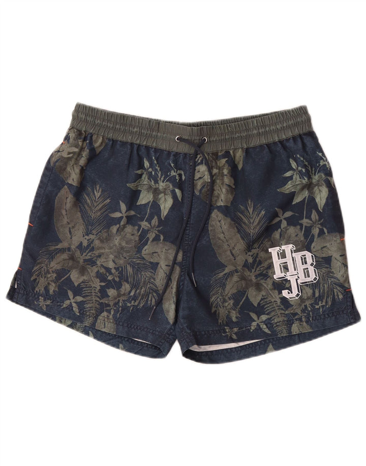 Harmont & Blaine Herren-Badeshorts mit Grafik, mittelgroß, Marineblau mit Blumenmuster