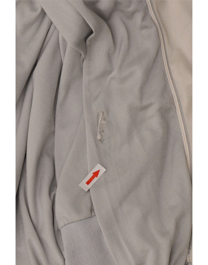 Ellesse Herren-Trainingsanzug-Oberjacke IT 54 XL Graues Colourblock-Polyester