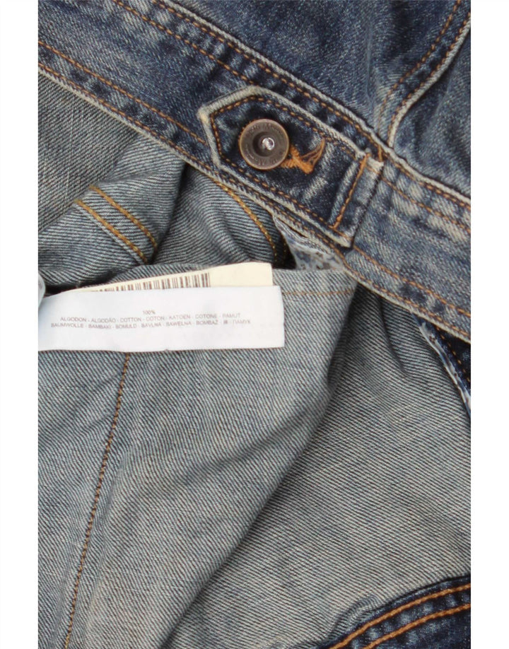 Massimo Dutti Damen Jeansjacke UK 14 Große blaue Baumwolle