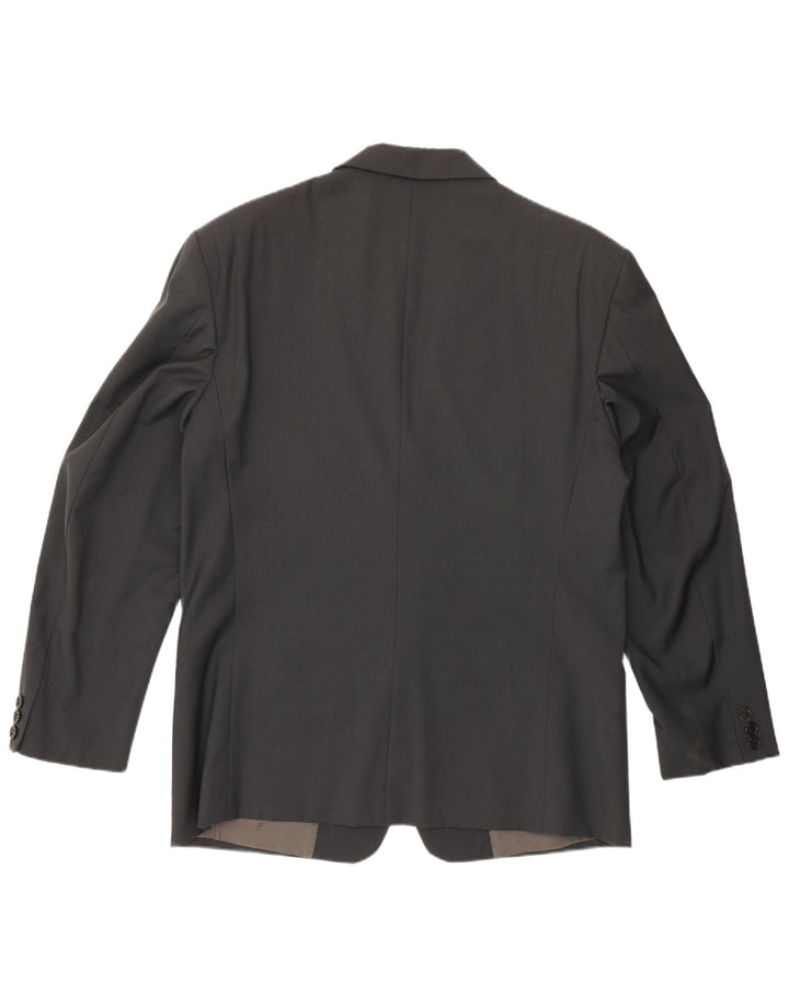 Trussardi Herren-Blazer mit 2 Knöpfen, IT 52 XL, graue Schurwolle