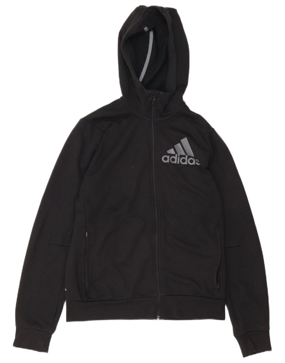 Adidas Herren Graphic Zip Hoodie Pullover Small Schwarz Polyester