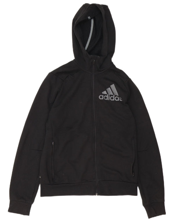 Adidas Herren Graphic Zip Hoodie Pullover Small Schwarz Polyester