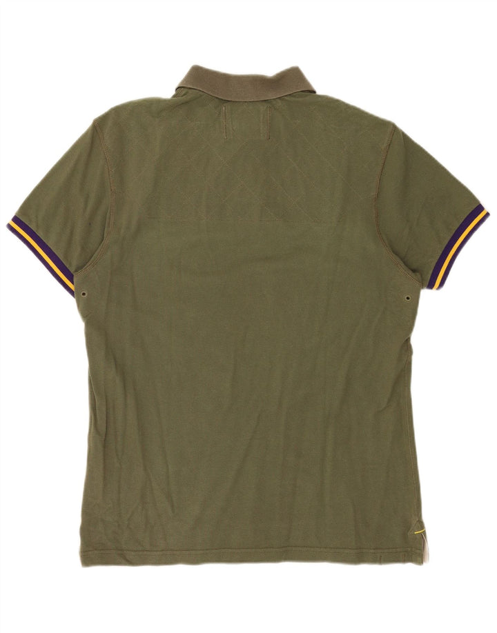 HENRY COTTONS Herren-Poloshirt aus mittlerer Khaki-Baumwolle