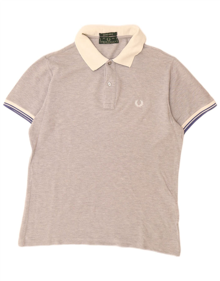 FRED PERRY Herren-Poloshirt aus mittelgrauer Baumwolle