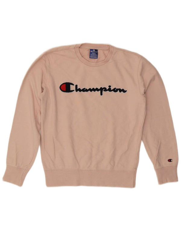 Champion Damen-Sweatshirt mit Grafik, UK 10, Größe S, Rosa, Baumwolle