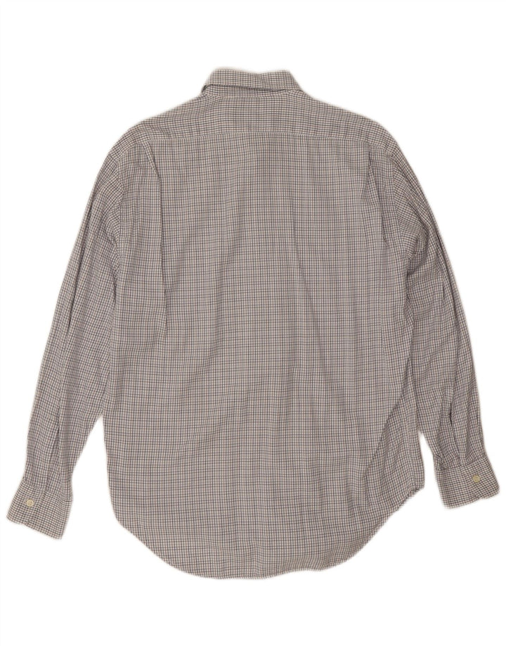 Henry Cottons Herrenhemd Größe 39 15 1/2 Mittelgrauer Gingham