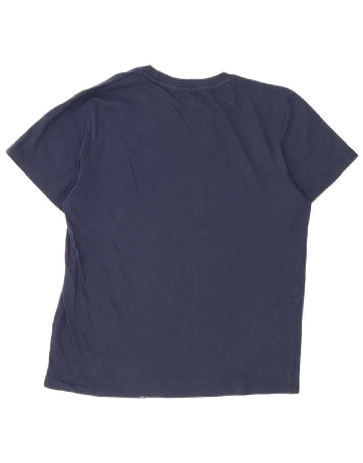 Jack & Jones Herren-T-Shirt mit Grafik, mittlere Marineblau-Baumwolle