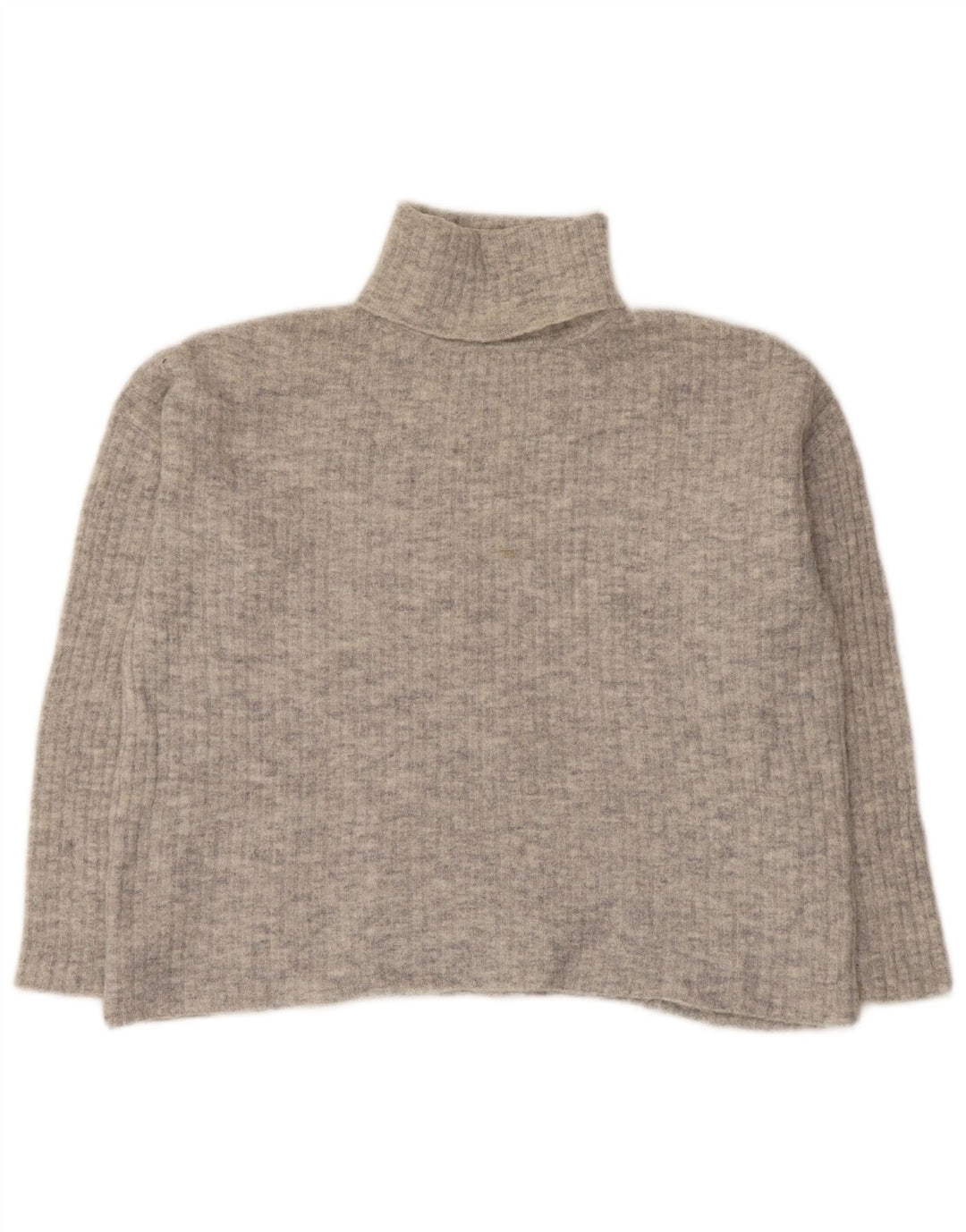 Massimo Dutti Damen-Pullover mit Rollkragen, übergroß, Gr. 10, Größe S, Grau