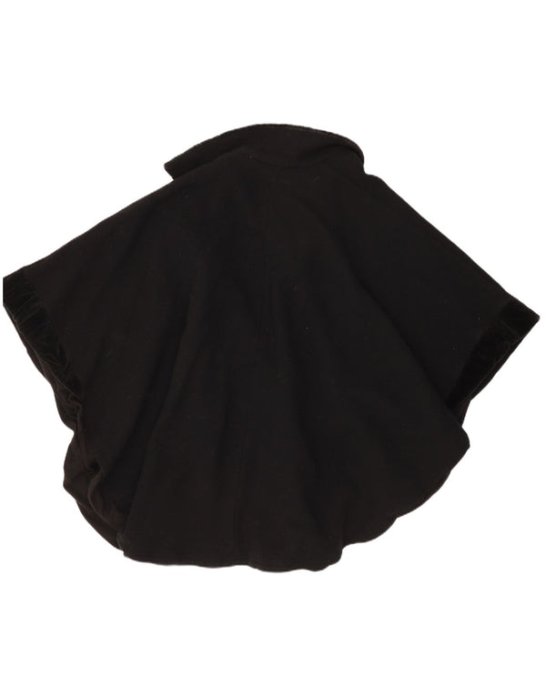 Vintage Damen Übergroßer Cape Mantel Einheitsgröße Schwarz