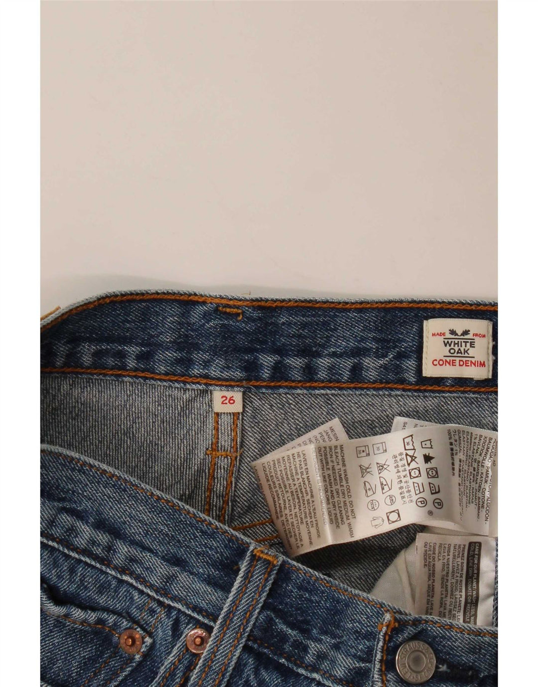 Levi's Damen-Jeansshorts, W26, klein, blaue Baumwolle