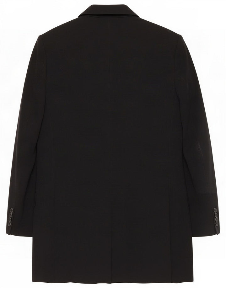 Elisabetta Franchi Damen Longline Blazer Jacke IT 42 Mittelschwarz