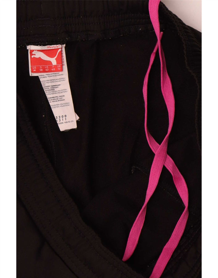 Puma Damen-Trainingshose UK 12 Mittelschwarzes Polyester