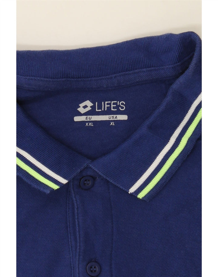 LOTTO Mens Polo Shirt XL Blue Vintage Lotto and Second-Hand Lotto from Messina Hembry 