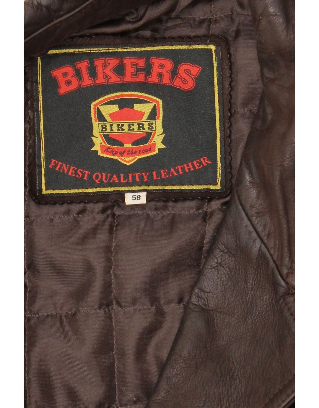 BIKERS Herren 4-Knopf-Lederblazer IT 58 4XL Braunes Leder