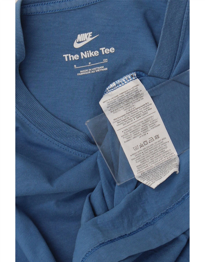 Nike Herren T-Shirt Top Small Blau Baumwolle