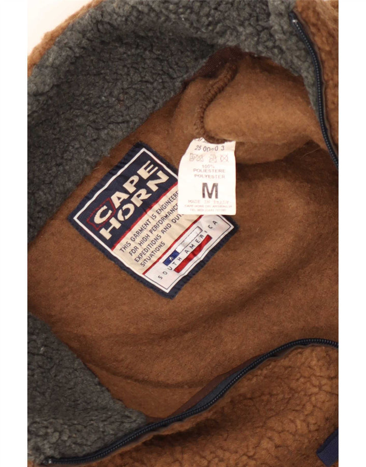 Cape Horn Herren-Fleecepullover mit Reißverschluss am Hals, mittelgroß, Marineblau, Farbblock