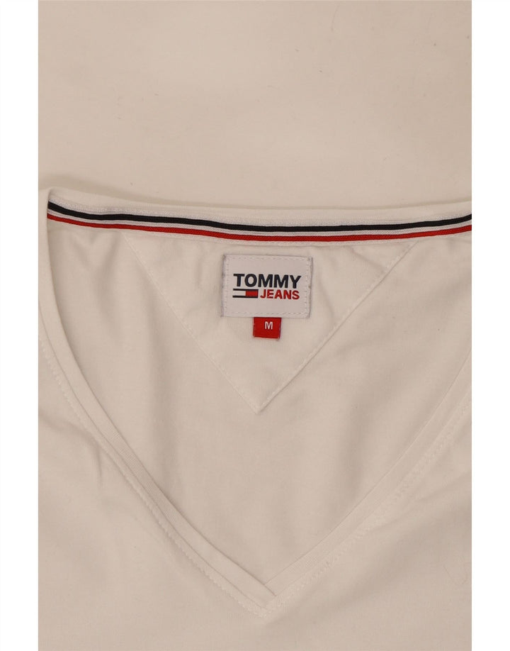 Tommy Hilfiger Damen T-Shirt Top UK 12 Medium Weiß