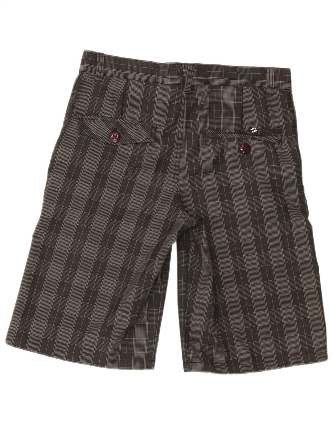 Billabong Chino-Shorts für Jungen, 15–16 Jahre, W32, grau kariertes Polyester