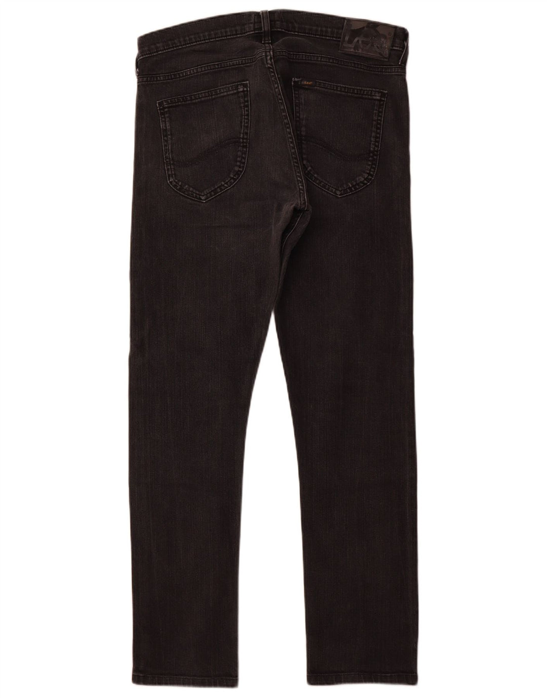 LEE Damen Luke Slim Jeans W33 L30 Schwarze Baumwolle
