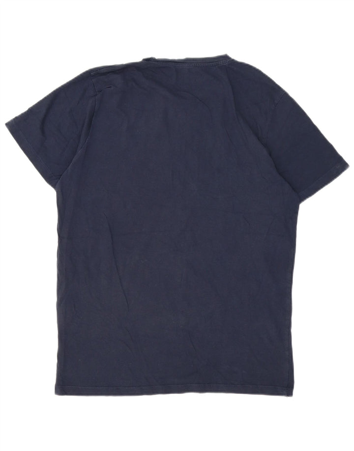 Jack & Jones Herren-T-Shirt mit normaler Passform und Grafik, mittelmarineblaue Baumwolle