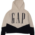 Gap Womens Graphic Oversized Hoodie Pullover UK 14 Mittelweiß Farbblock