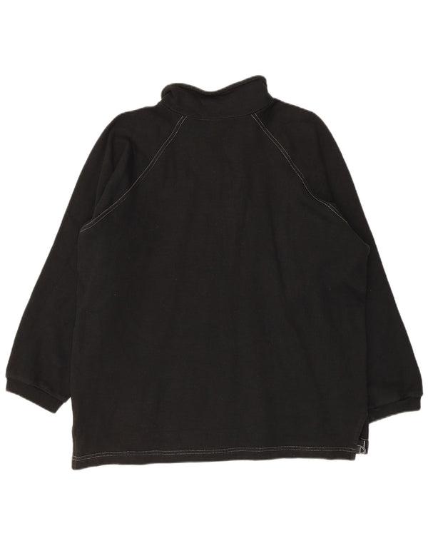 Champion Herren-Sweatshirt mit grafischem Reißverschluss, mittlerer schwarzer Baumwolle