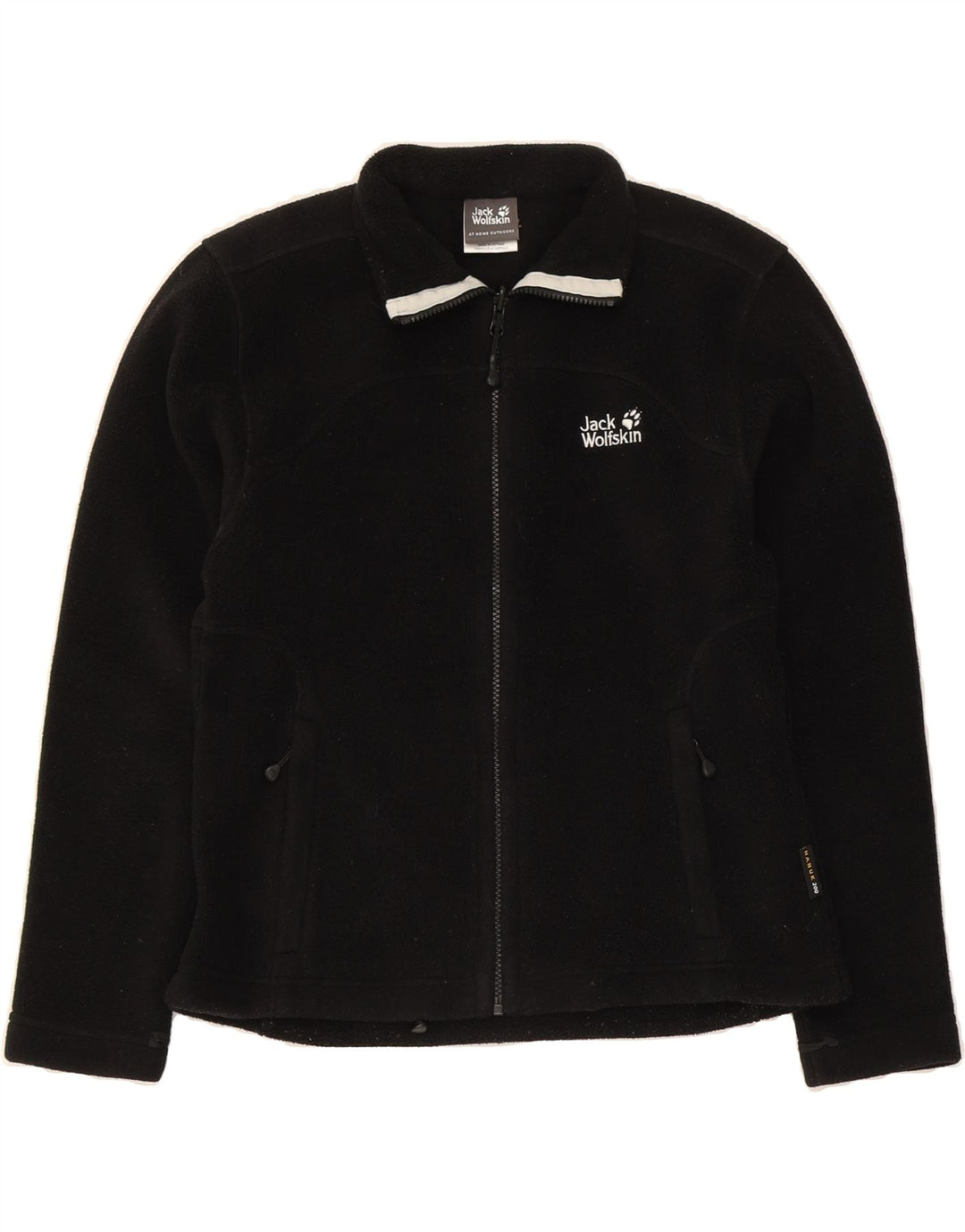 JACK WOLFSKIN Womens Fleece Jacket UK 12/14 Medium Black Polyester Vintage Jack Wolfskin and Second-Hand Jack Wolfskin from Messina Hembry 