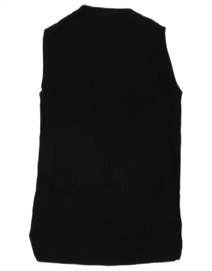 Marks & Spencer Damen Weste Top UK 14 Mittelschwarze Viskose