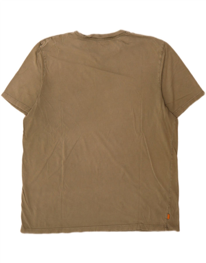 Timberland Herren T-Shirt mit normaler Passform, 2XL, Khaki, Baumwolle