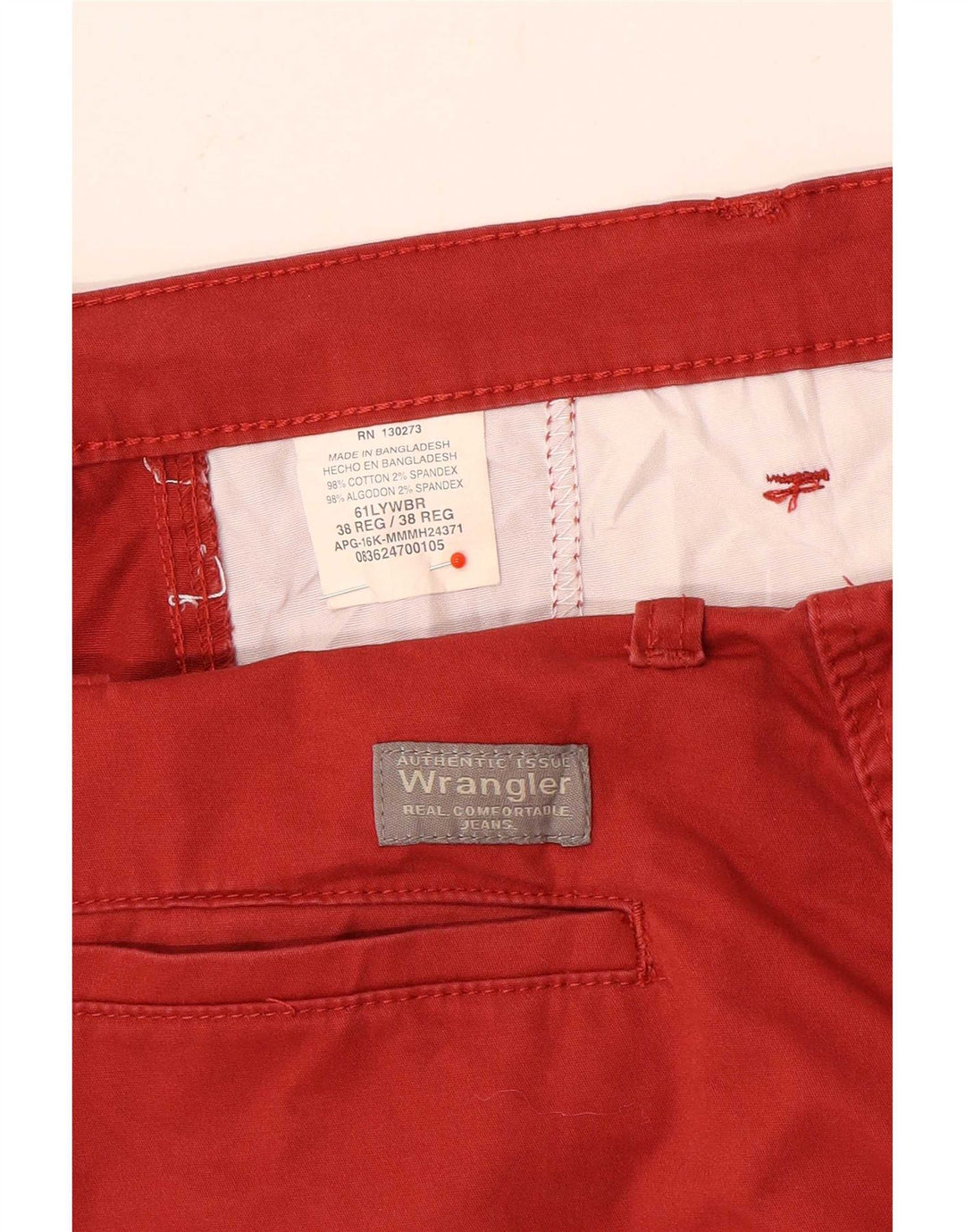 Wrangler Herren Cargoshorts W38 XL Rote Baumwolle