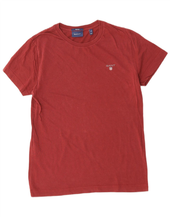 GANT Herren Regular T-Shirt Top XS Burgund Baumwolle