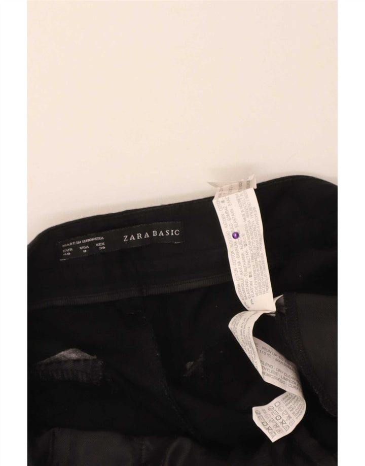 Zara Damen-Hose, kurz geschnitten, EU 40, mittelgroß, W30, L24, schwarze Baumwolle