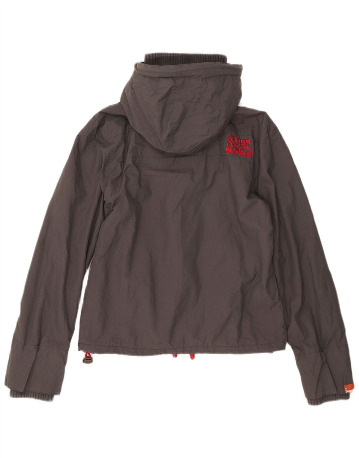 Superdry Damen Graphic Windjacke UK 12 Mittelgrau