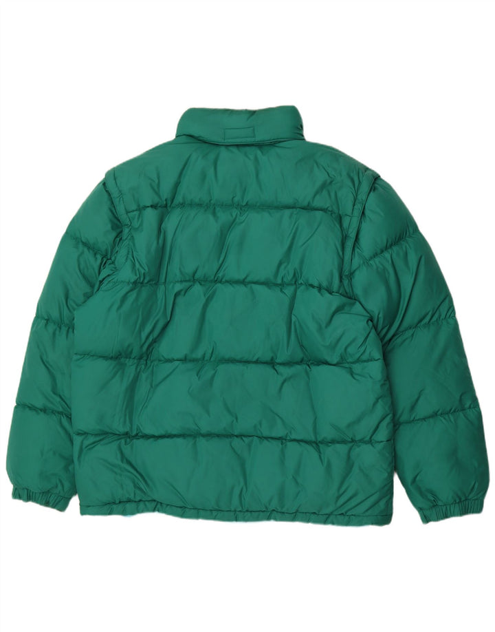 Sergio Tacchini Herren Wattierte Jacke UK 40 Large Grün Polyamid