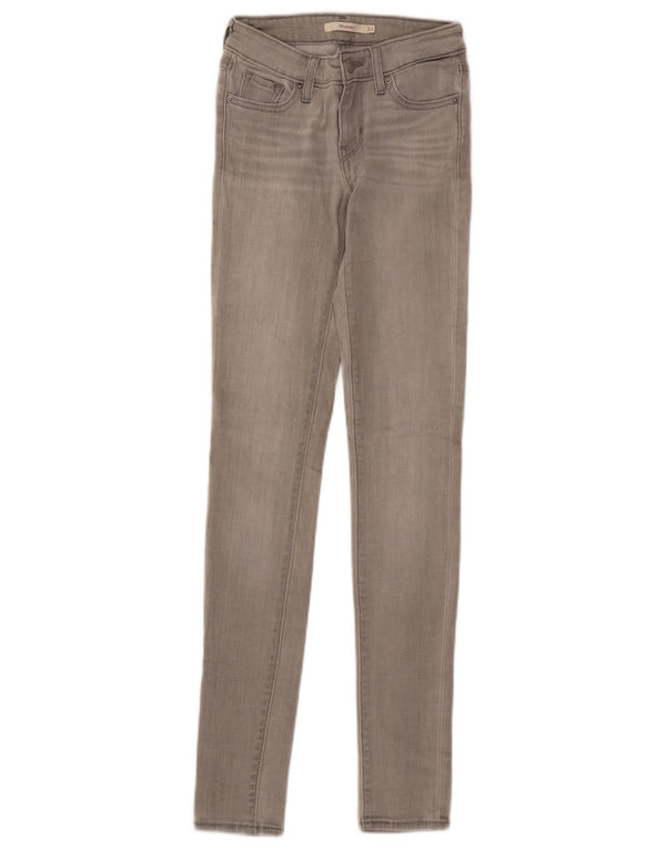 Levi's Damen 711 Skinny Jeans W23 L32 Graue Baumwolle