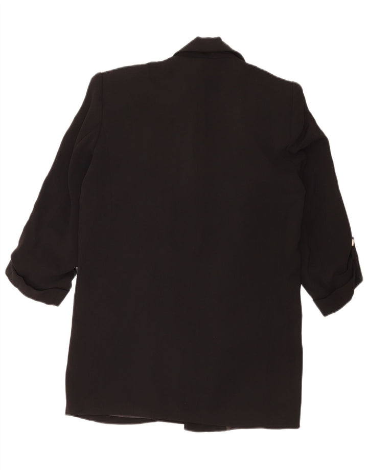 Zara Damen-Blazer, übergroß, 3/4-Ärmel, offen, Gr. 6, XS, Schwarz, Polyester