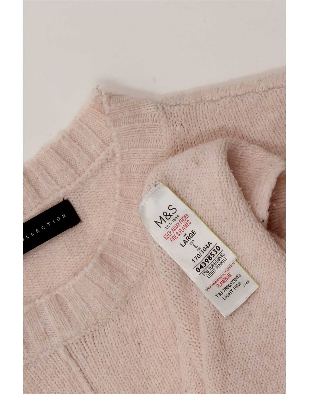 Marks & Spencer Damen-Pullover, übergroß, Rundhalsausschnitt, Gr. 16, Rosa