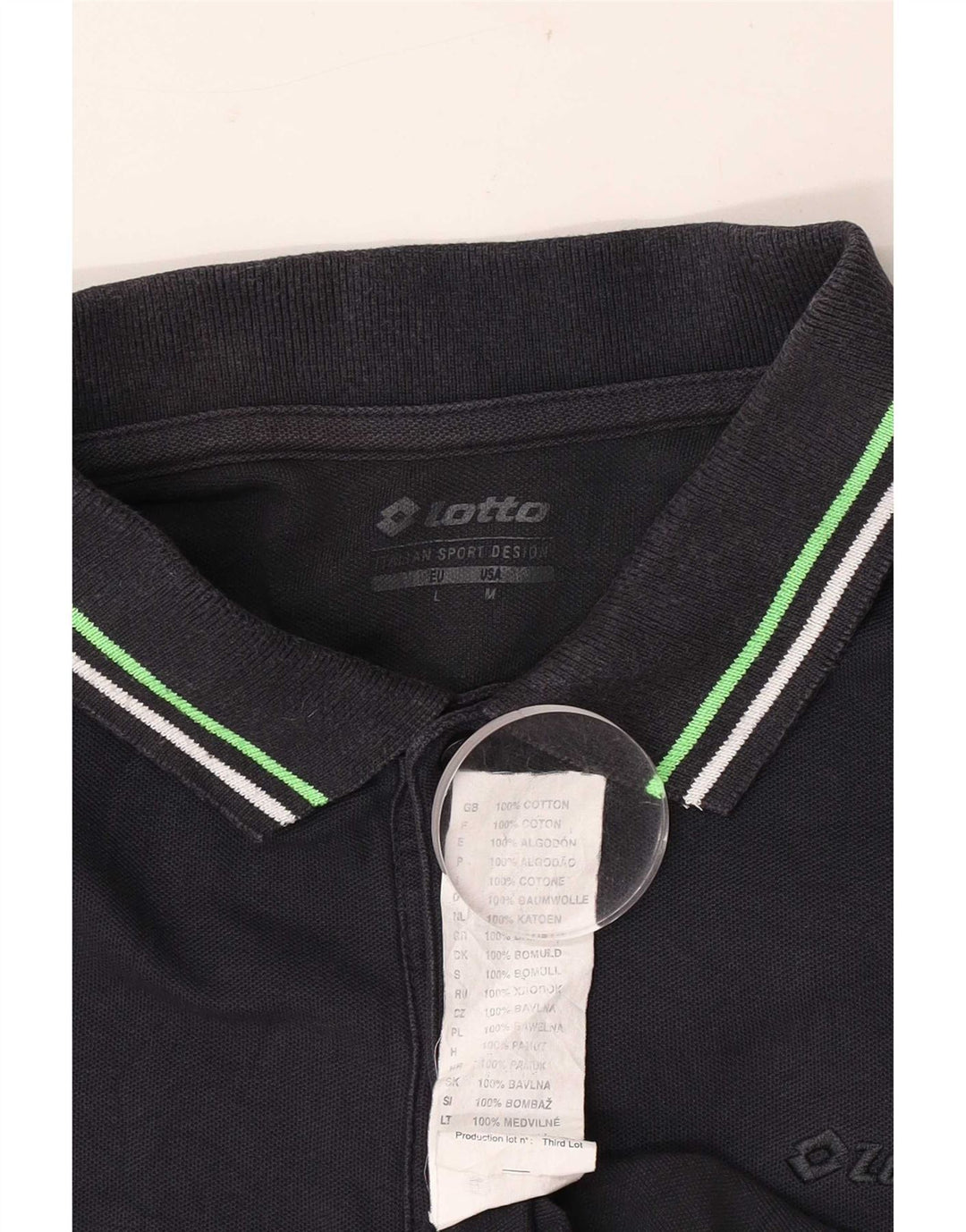 Lotto Herren-Poloshirt, mittelgroß, marineblau, Baumwolle