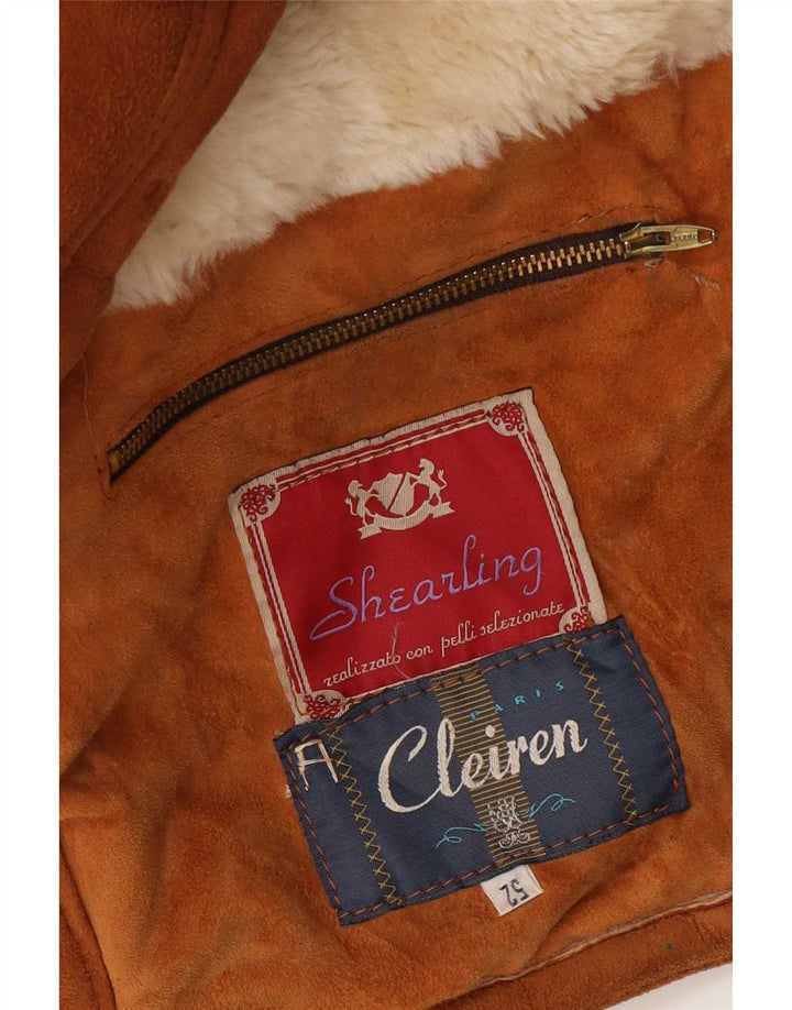 Cleiren Herren Shearling Jacke IT 52 XL Braun