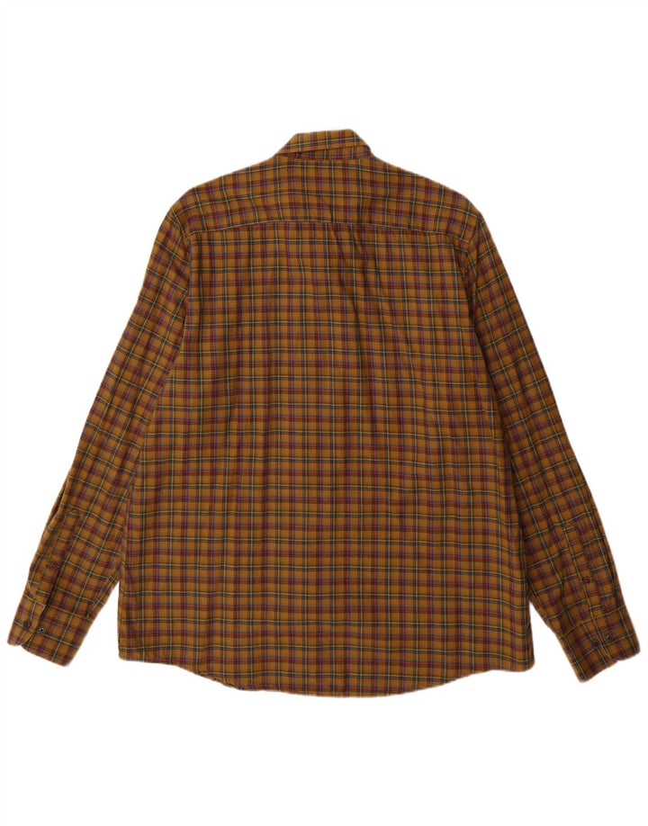 Lerros Herren-Flanellhemd XL, Khaki, kariert, Baumwolle