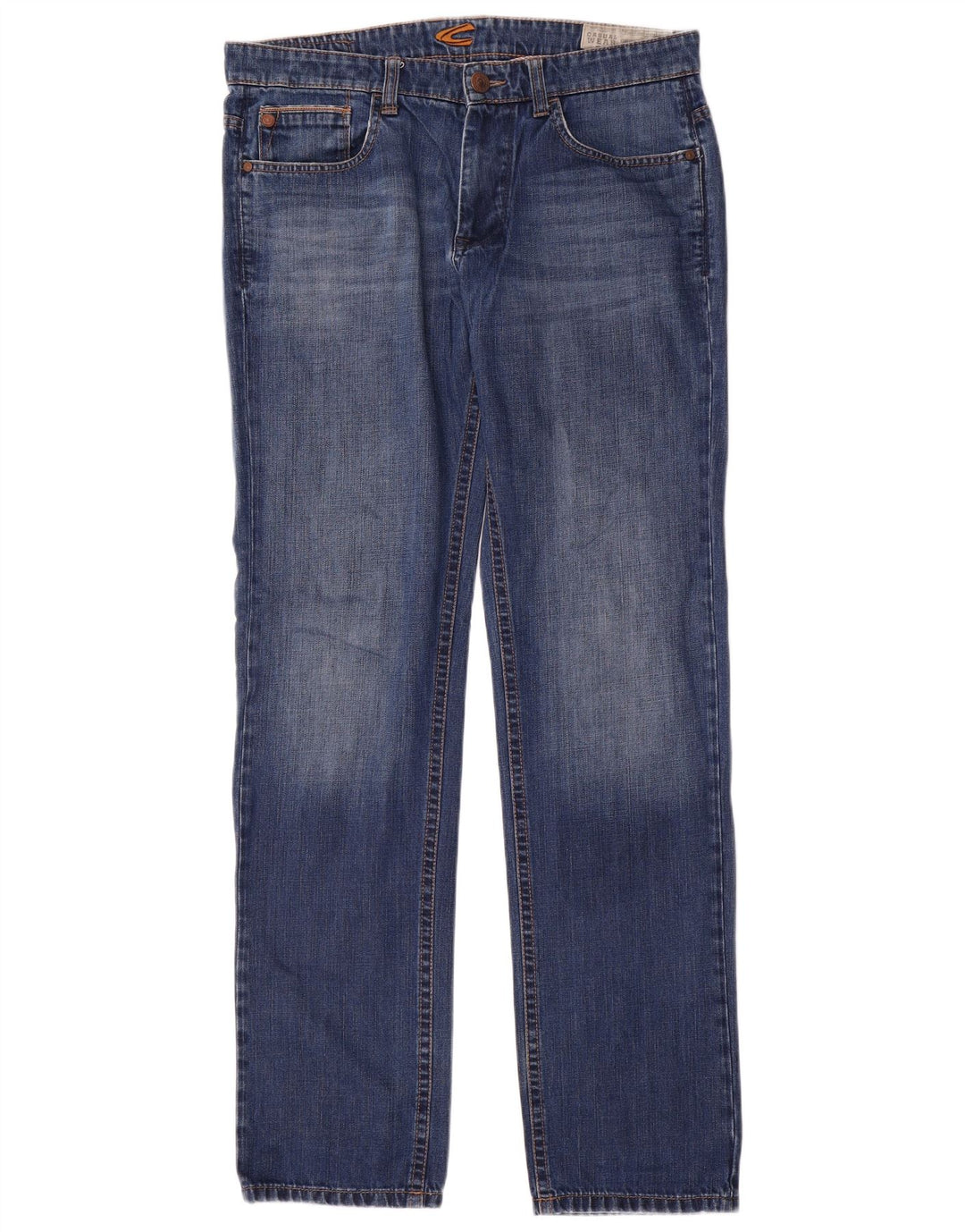 Camel Active Herren Straight Jeans W34 L34 Blaue Baumwolle